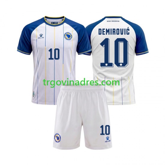 Dječji Gostujući Dres Bosna i Hercegovina Ermedin Demirovic 10 World Cup 2026 s Kratkih Rukava