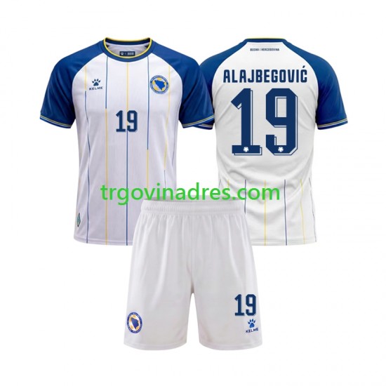 Dječji Gostujući Dres Bosna i Hercegovina Kerim Alajbegovic 19 World Cup 2026 s Kratkih Rukava