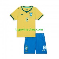 Dječji Domaći Dres Brazil Endrick 19 World Cup 2026 s Kratkih Rukava