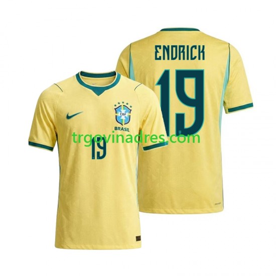 Muški Domaći Dres Brazil Endrick 19 World Cup 2026 s Kratkih Rukava