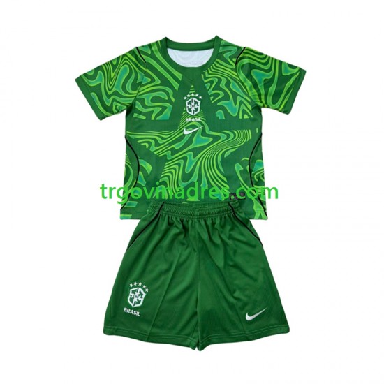Dječji Gostujući Golmanski Dres Brazil World Cup 2026 s Kratkih Rukava