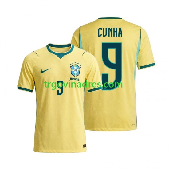 Muški Domaći Dres Brazil Matheus Cunha 9 World Cup 2026 s Kratkih Rukava