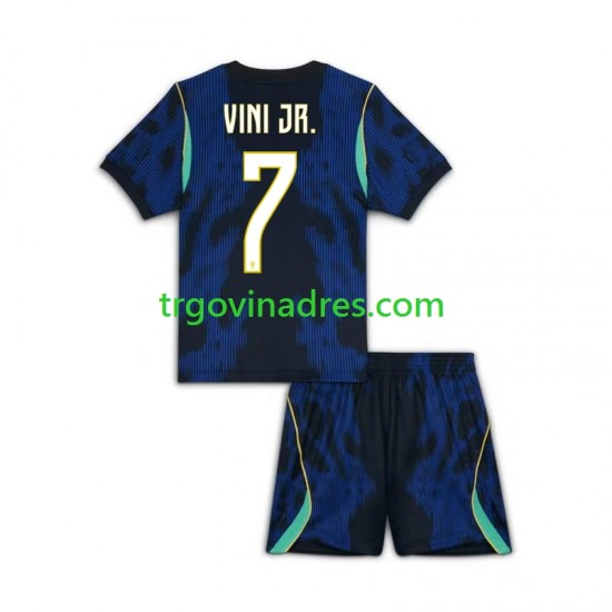 Dječji Gostujući Dres Brazil Vinicius Junior 7 World Cup 2026 s Kratkih Rukava