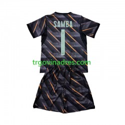 Dječji Domaći Golmanski Dres Francuska Brice Samba 1 World Cup 2026 s Kratkih Rukava
