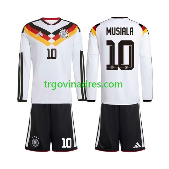 Dječji Domaći Dres Njemačka Jamal Musiala 10 World Cup 2026 s Dugim Rukavima