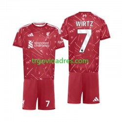 Dječji Domaći Dres Liverpool Florian Wirtz 7 2026-2027 s Kratkih Rukava