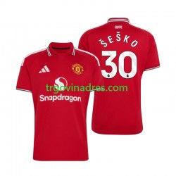 Muški Domaći Dres Manchester United Benjamin Sesko 30 2026-2027 s Kratkih Rukava