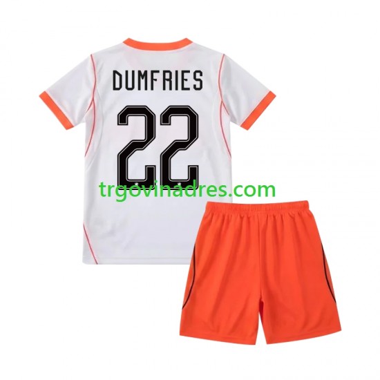 Dječji Gostujući Dres Nizozemska Denzel Dumfries 22 World Cup 2026 s Kratkih Rukava