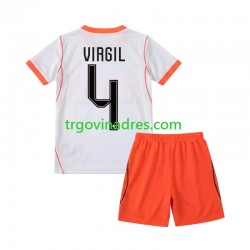 Dječji Gostujući Dres Nizozemska Virgil van Dijk 4 World Cup 2026 s Kratkih Rukava