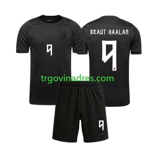 Dječji Gostujući Dres Norveška Braut Haaland 9 World Cup 2026 s Kratkih Rukava