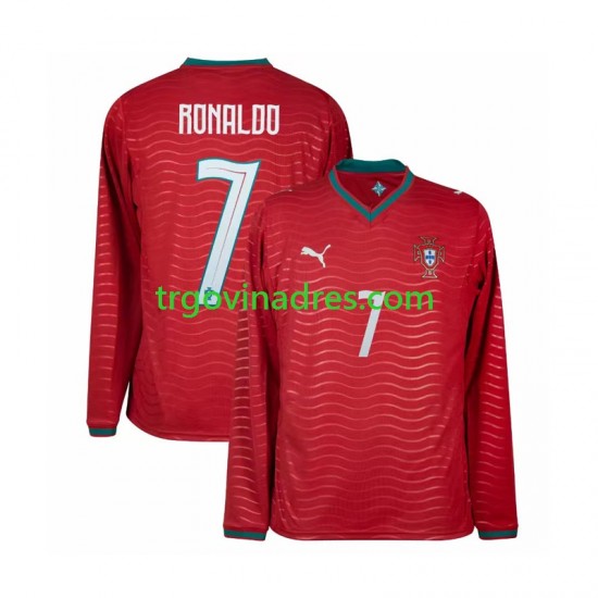 Muški Domaći Dres Portugal Cristiano Ronaldo 7 World Cup 2026 s Dugim Rukavima