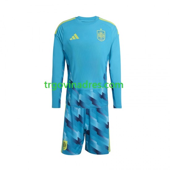 Dječji Domaći Golmanski Dres Španjolska World Cup 2026 s Dugim Rukavima