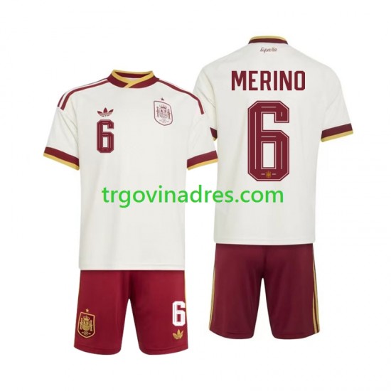 Dječji Gostujući Dres Španjolska Mikel Merino 6 World Cup 2026 s Kratkih Rukava