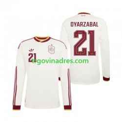 Muški Gostujući Dres Španjolska Mikel Oyarzabal 21 World Cup 2026 s Dugim Rukavima
