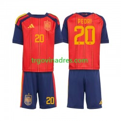 Dječji Domaći Dres Španjolska Pedri 20 World Cup 2026 s Kratkih Rukava