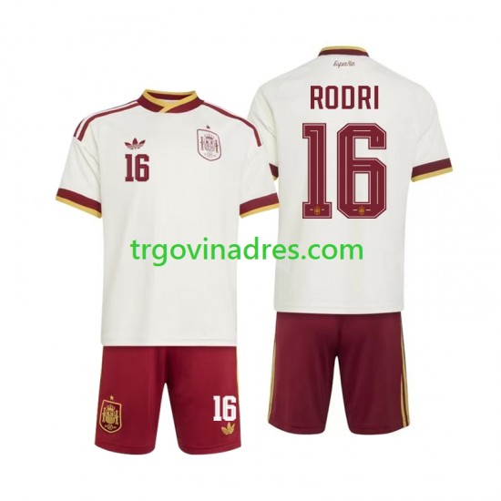 Dječji Gostujući Dres Španjolska Rodri 16 World Cup 2026 s Kratkih Rukava