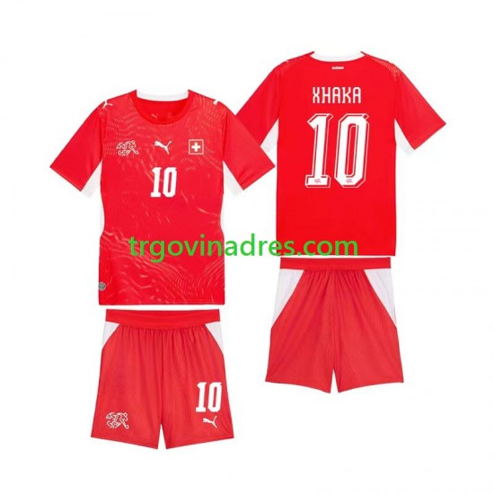 Dječji Domaći Dres Švicarska Granit Xhaka 10 World Cup 2026 s Kratkih Rukava