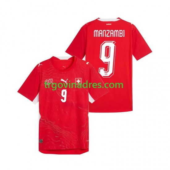 Muški Domaći Dres Švicarska Johan Manzambi 9 World Cup 2026 s Kratkih Rukava