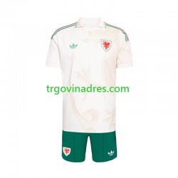 Dječji Gostujući Dres Wales World Cup 2026 s Kratkih Rukava