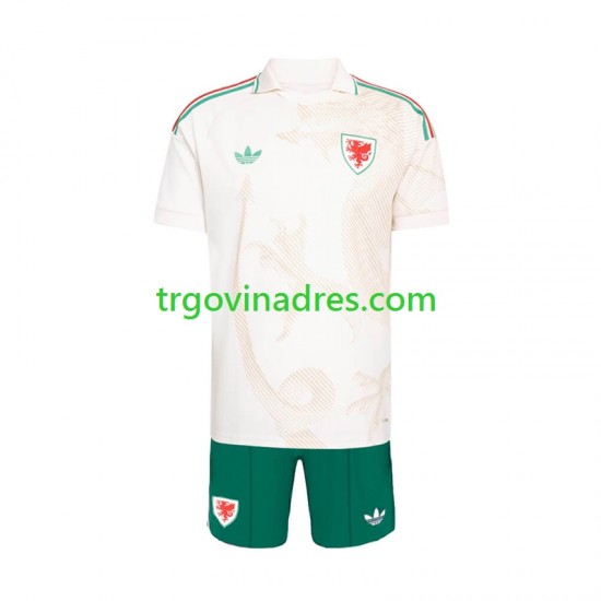 Dječji Gostujući Dres Wales World Cup 2026 s Kratkih Rukava