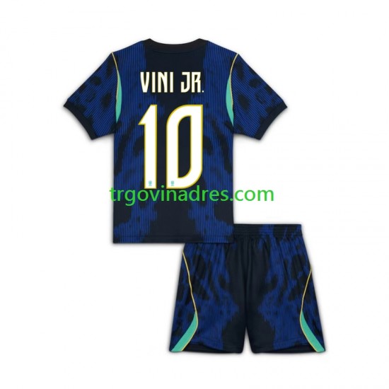 Dječji Gostujući Dres Brazil Vinicius Junior 10 World Cup 2026 s Kratkih Rukava