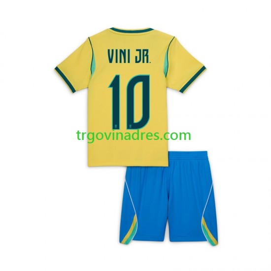 Dječji Domaći Dres Brazil Vinicius Junior 10 World Cup 2026 s Kratkih Rukava