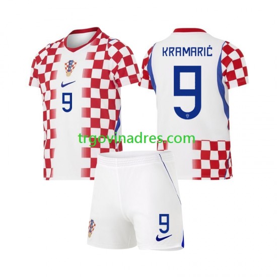 Dječji Domaći Dres Hrvatska Andrej Kramaric 9 World Cup 2026 s Kratkih Rukava
