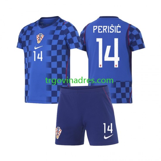 Dječji Gostujući Dres Hrvatska Ivan Perisic 14 World Cup 2026 s Kratkih Rukava