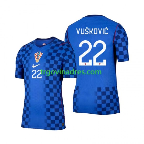 Muški Gostujući Dres Hrvatska Luka Vuskovic 22 World Cup 2026 s Kratkih Rukava
