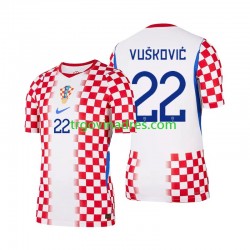 Muški Domaći Dres Hrvatska Luka Vuskovic 22 World Cup 2026 s Kratkih Rukava