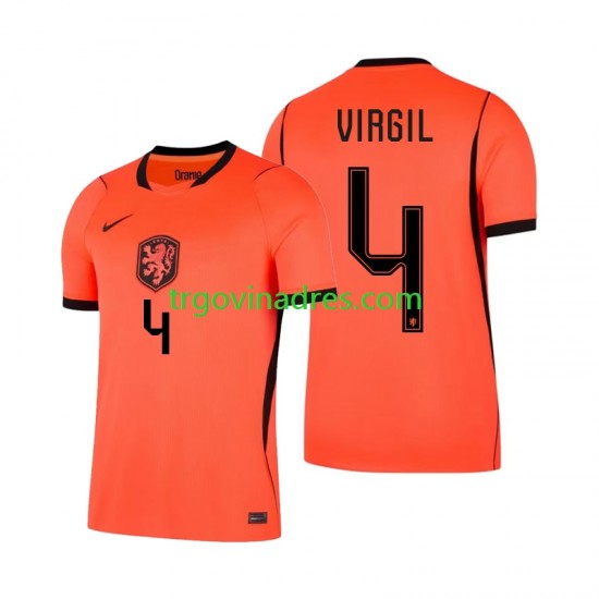 Muški Domaći Dres Nizozemska Virgil van Dijk 4 World Cup 2026 s Kratkih Rukava