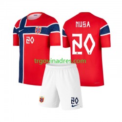 Dječji Domaći Dres Norveška Antonio Nusa 20 World Cup 2026 s Kratkih Rukava