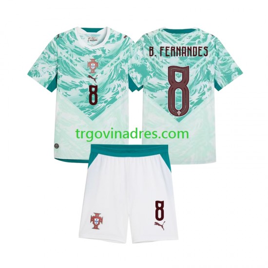 Dječji Gostujući Dres Portugal Bruno Fernandes 8 2026 2027 s Kratkih Rukava