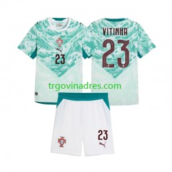 Dječji Gostujući Dres Portugal Vitinha 23 2026 2027 s Kratkih Rukava